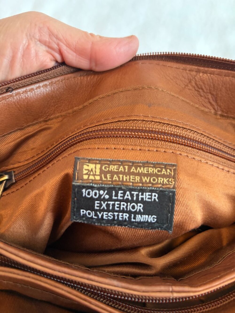 Great American Leather woven purse brown - Picture 8 of 9